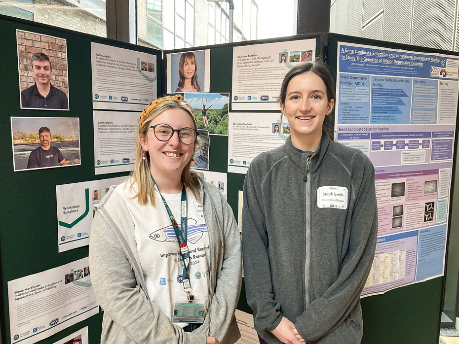 Students presenting a poster